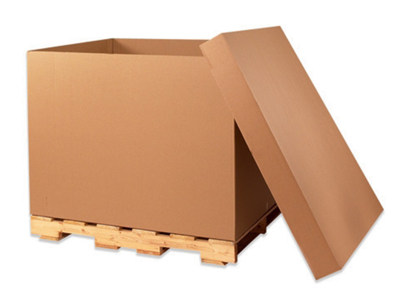 bulk cargo cardboard box on pallet