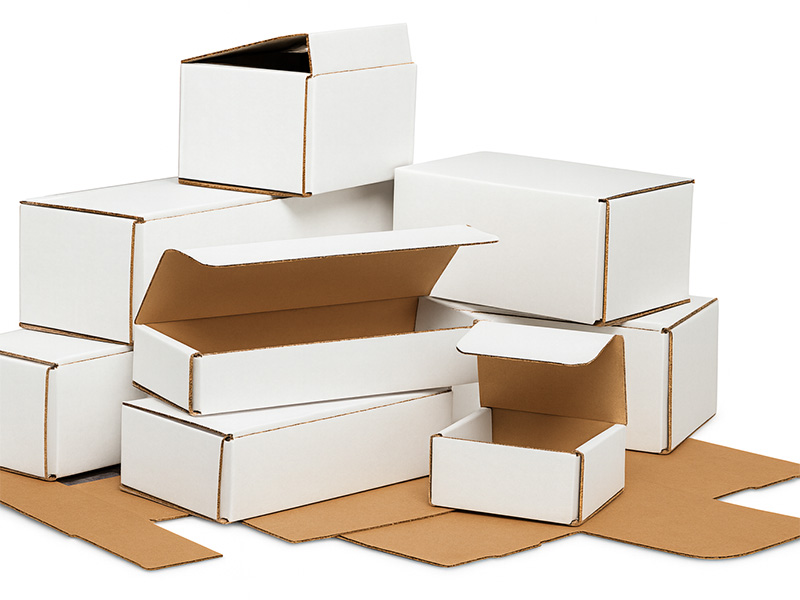 white corrugated mailers