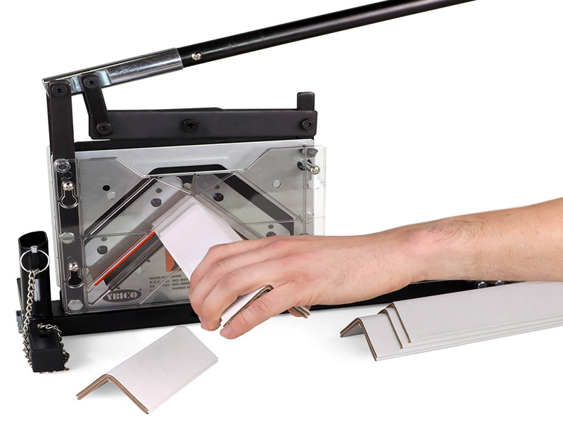 man cutting edge protectors