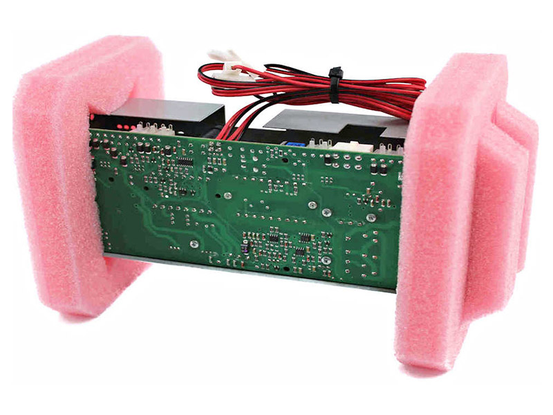 ESD foam cushioning an electronic device