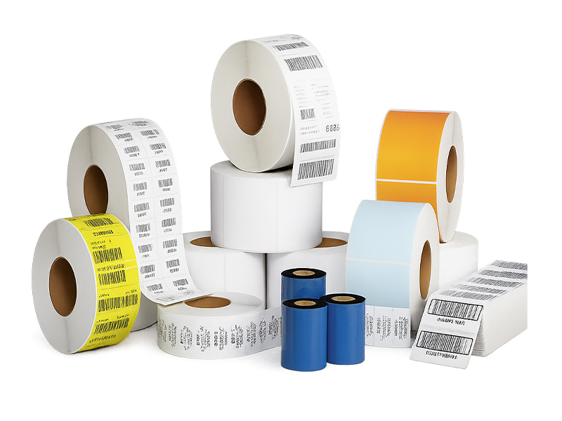 labels, ribbons, and printing supplies