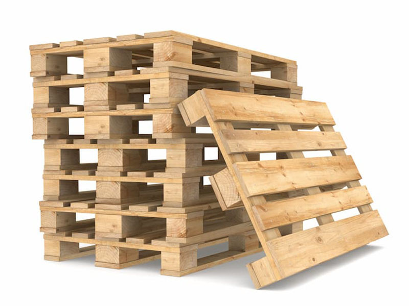 new wooden pallet stack