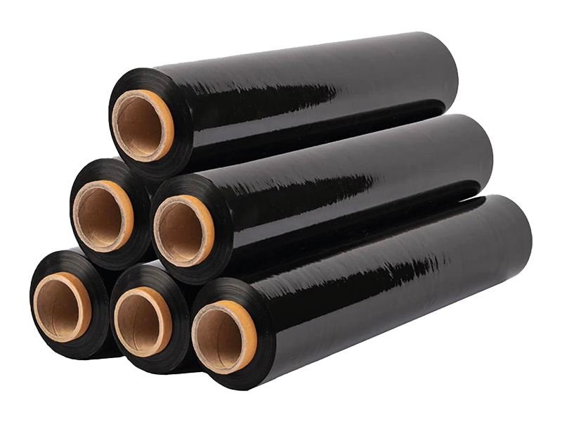 rolls of opaque stretch film