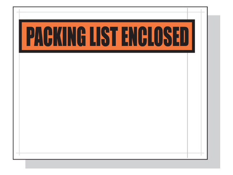 packing list envelopes