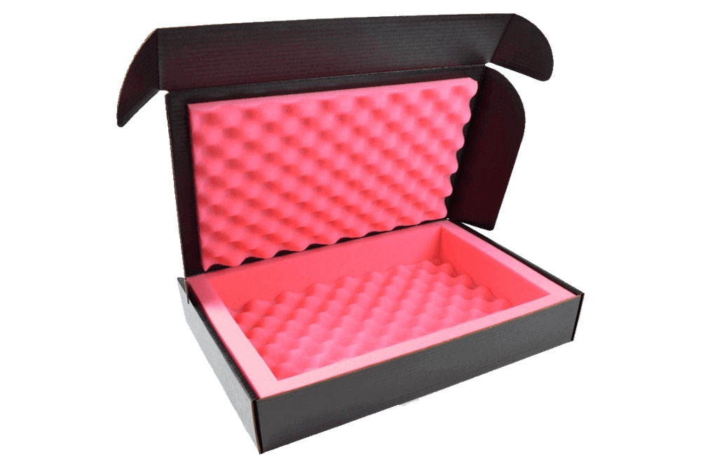 anti static shipping box with pink interior esd foam