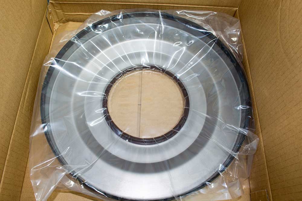 The oil seal from the transmission is in a cardboard box