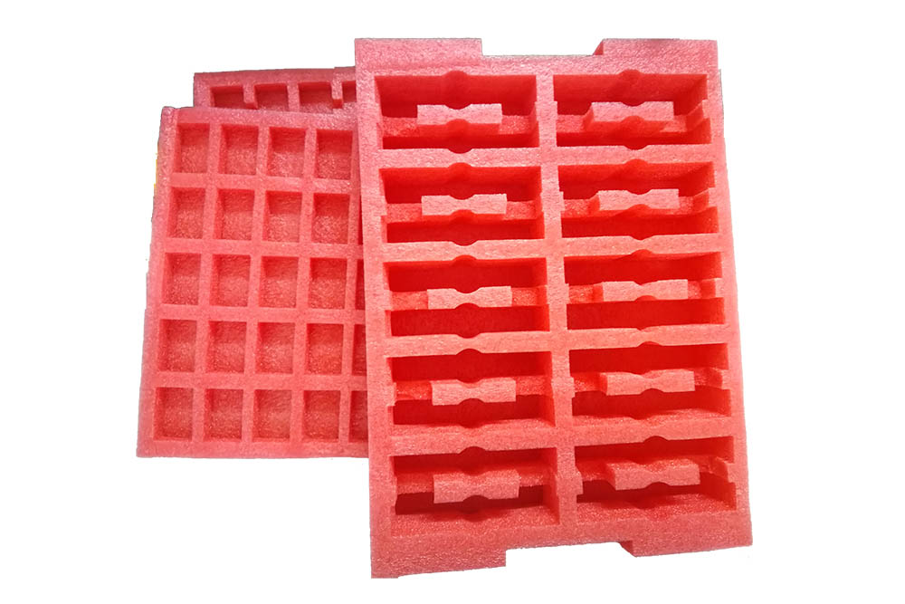 custom esd foam inserts pink in color