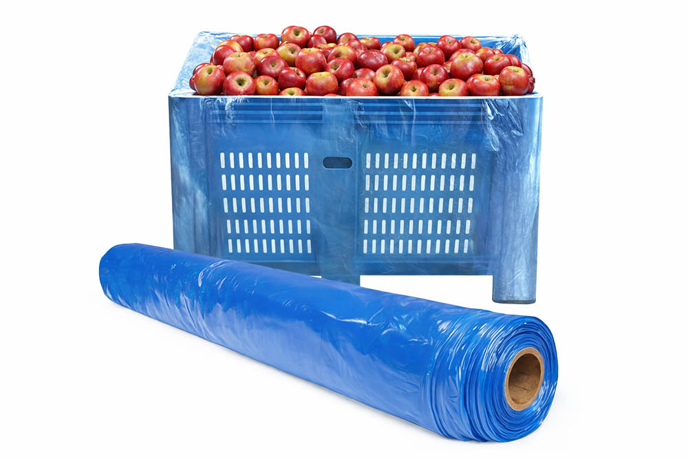 apples in a bin protected by food liners
