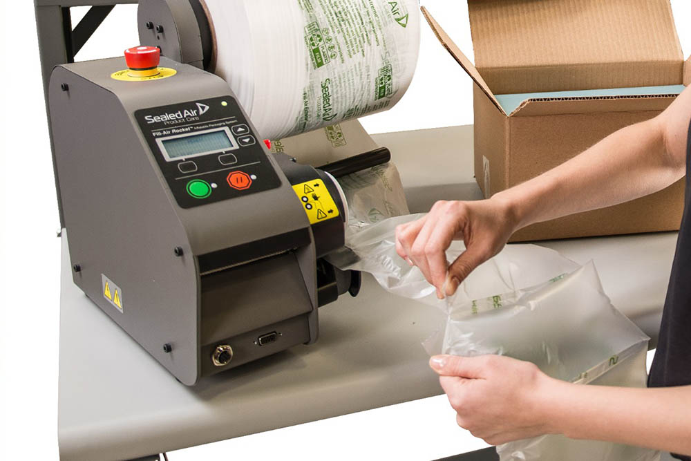 air pillows on demand cushioning materials machine