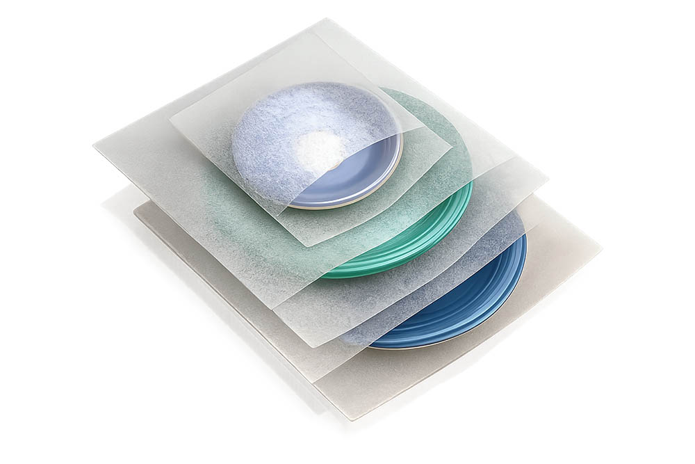 white foam pouches with items inside