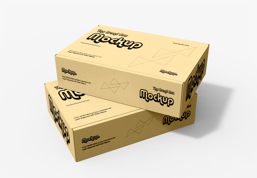 branded product boxes mockup box image