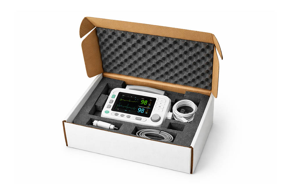 medical device in corrugated mail made for medical equipment