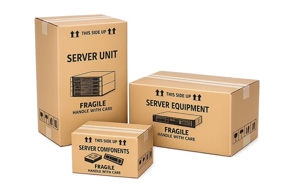 corrugated cardboard boxes for servers and it equipment