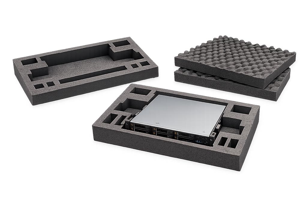 foam packaging inserts for servers and server equipment
