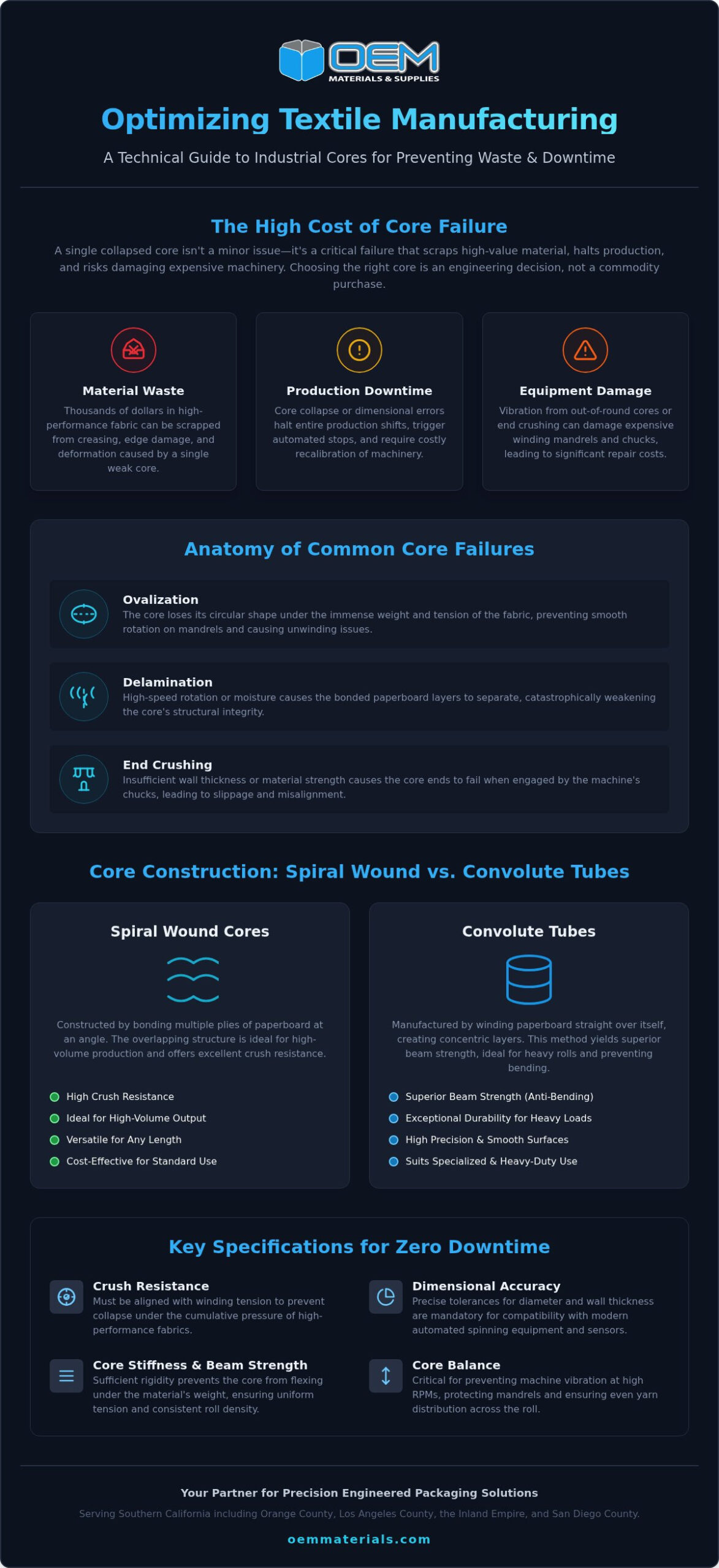 Industrial Textile Cores: Technical Resource