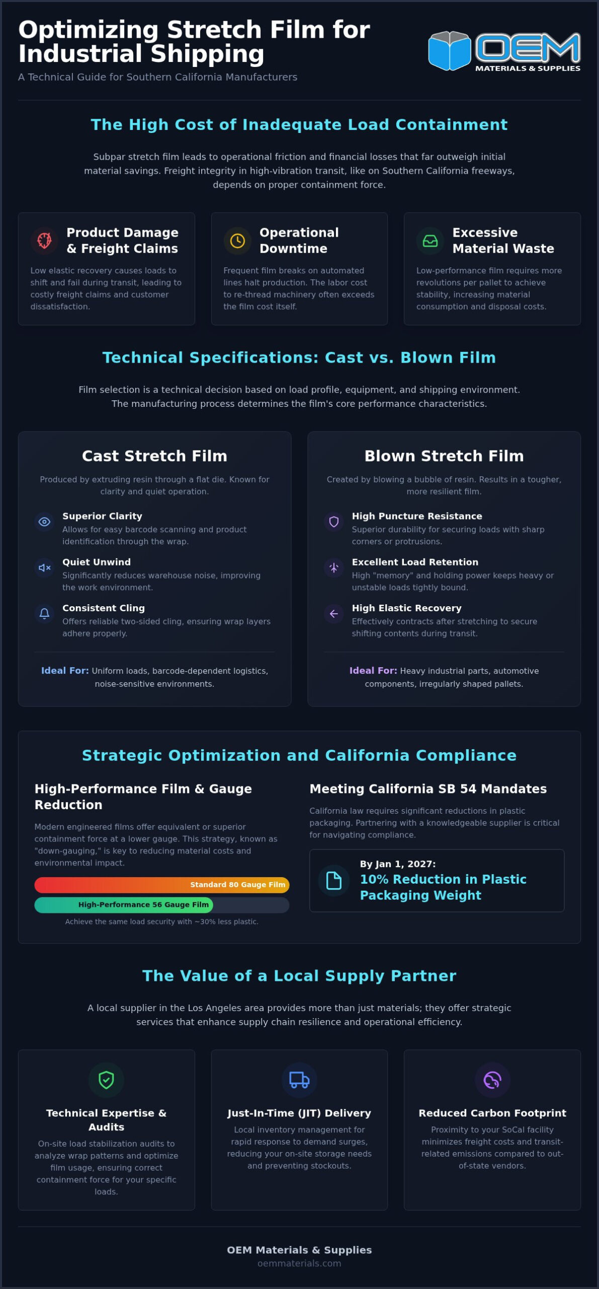 Stretch Wrap Supplier Los Angeles: Industrial Film Solutions for SoCal Manufacturers
